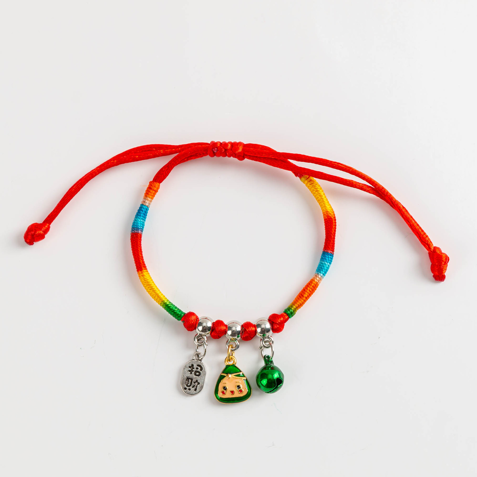 Dragon Boat Festival Colorful Rope Zongzi Bracelet Hand-Woven Children's Blessing Adjustable Red Rope Valentine's Day Gift