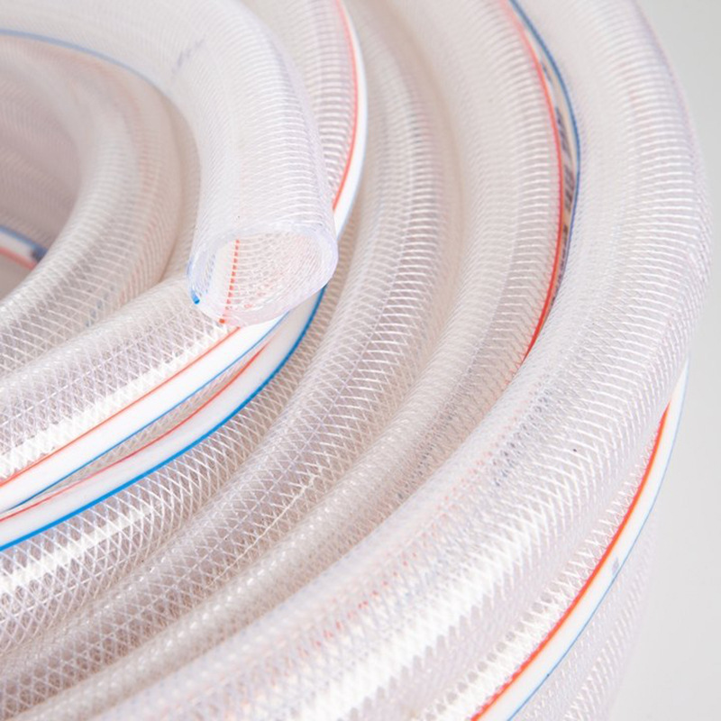 透明pvc蛇皮软管塑料水管纤维增强软管 家用水管浇水管厂家05