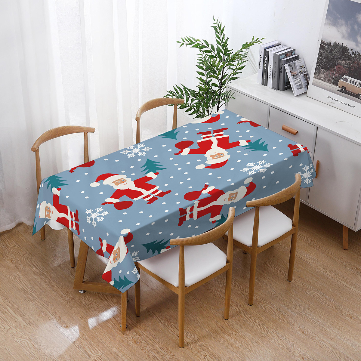 SOURCE Manufacturer Cross-Border New Arrival Christmas Tablecloth Printing Oil-Absorbing Absorbent Tablecloth New Year Decoration Festive Pattern