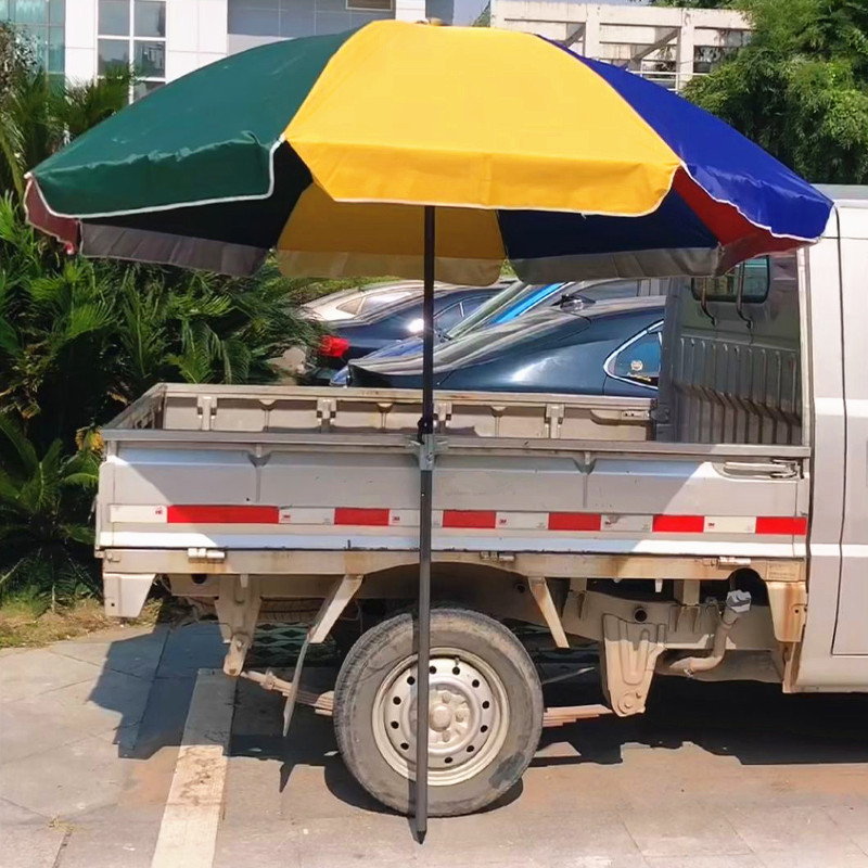 太阳伞摆摊伞固定器三轮车餐车摆摊固定架底座插车载架子支架锁扣