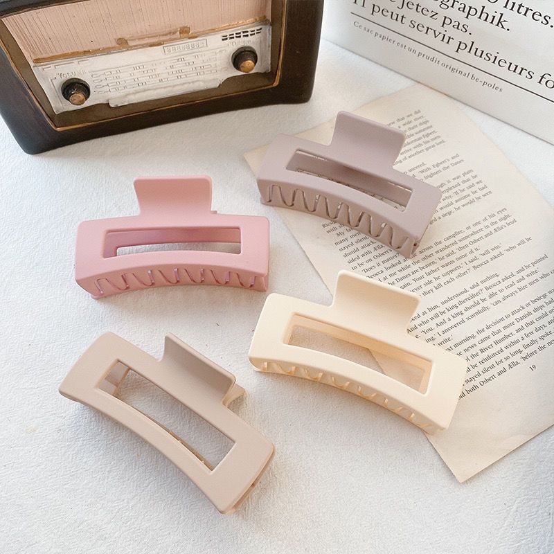 发夹超大号抓夹长方形发量多女后脑勺夹磨砂发卡气质洗澡夹子批发