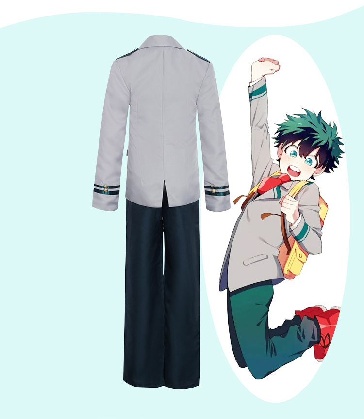 【现货批发】 我的英雄学院cosplay服 绿谷出久cos校服 cos服