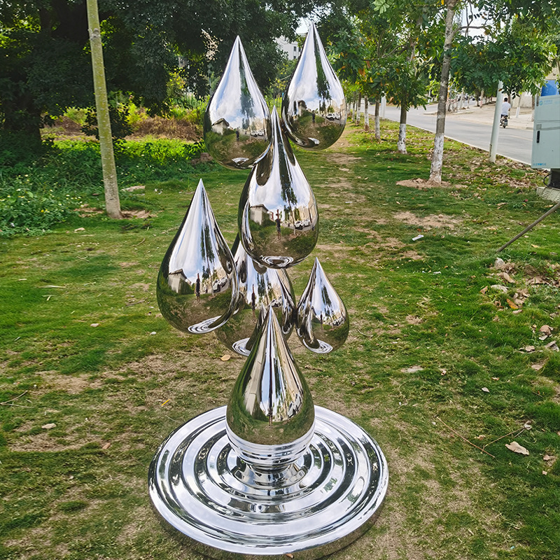 不锈钢浪花雕塑波浪海浪镜面不锈钢雕塑创意抽象不锈钢金属雕塑