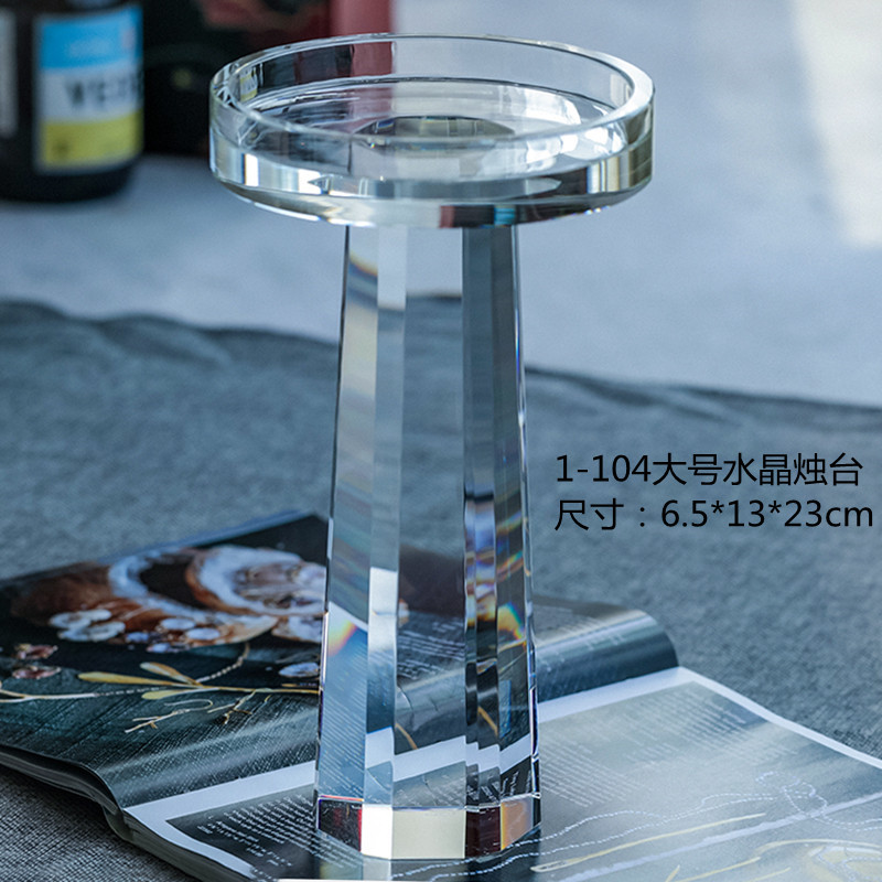 Modern Entry Lux Style Creative Crystal Candlestick Wedding KTV Home Model Room Decorative Candlestick Decoration
