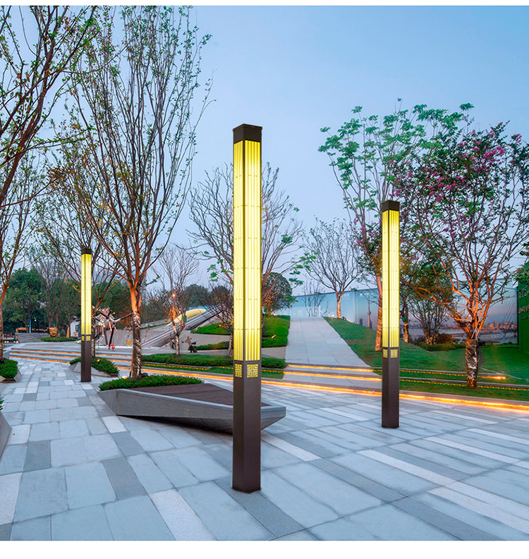 庭院灯户外防水中式草坪灯景观灯园林花园灯别墅现代路灯_电工材料_水