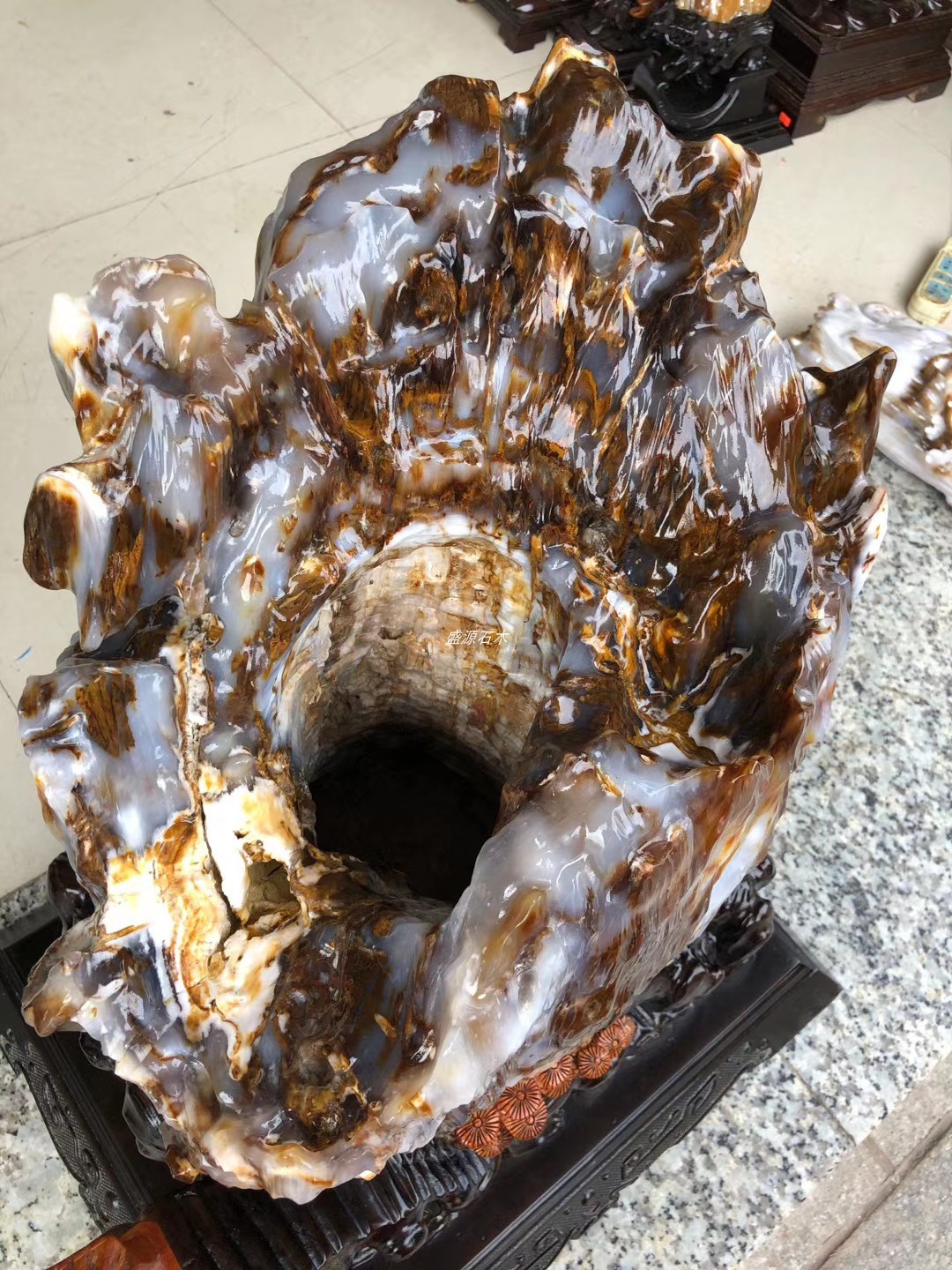 靠山原杨木玉山石大硅化木树木石玉树胡杨化木化石化石摆件化奇石