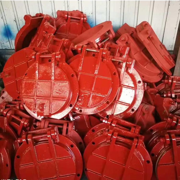 管道法兰铸铁拍门 安装于排水管道的尾端