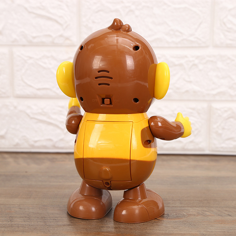 新款跨境电动摇摆猴子 卡通儿童灯光音乐跳舞公仔猴萌趣玩具批发