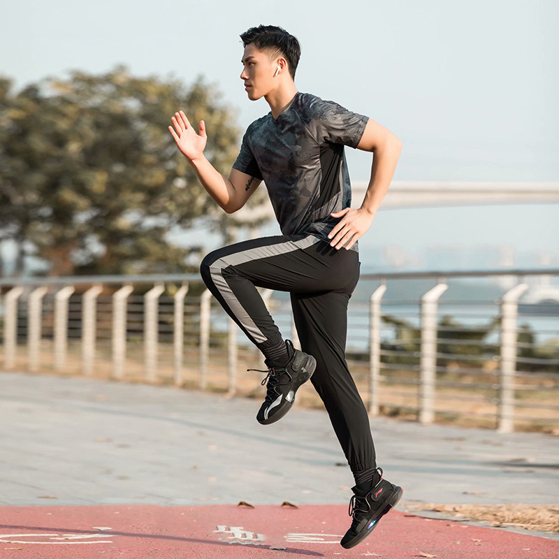 运动裤男裤长裤速干健身跑步训练服高弹足球篮球紧身休闲卫裤印字