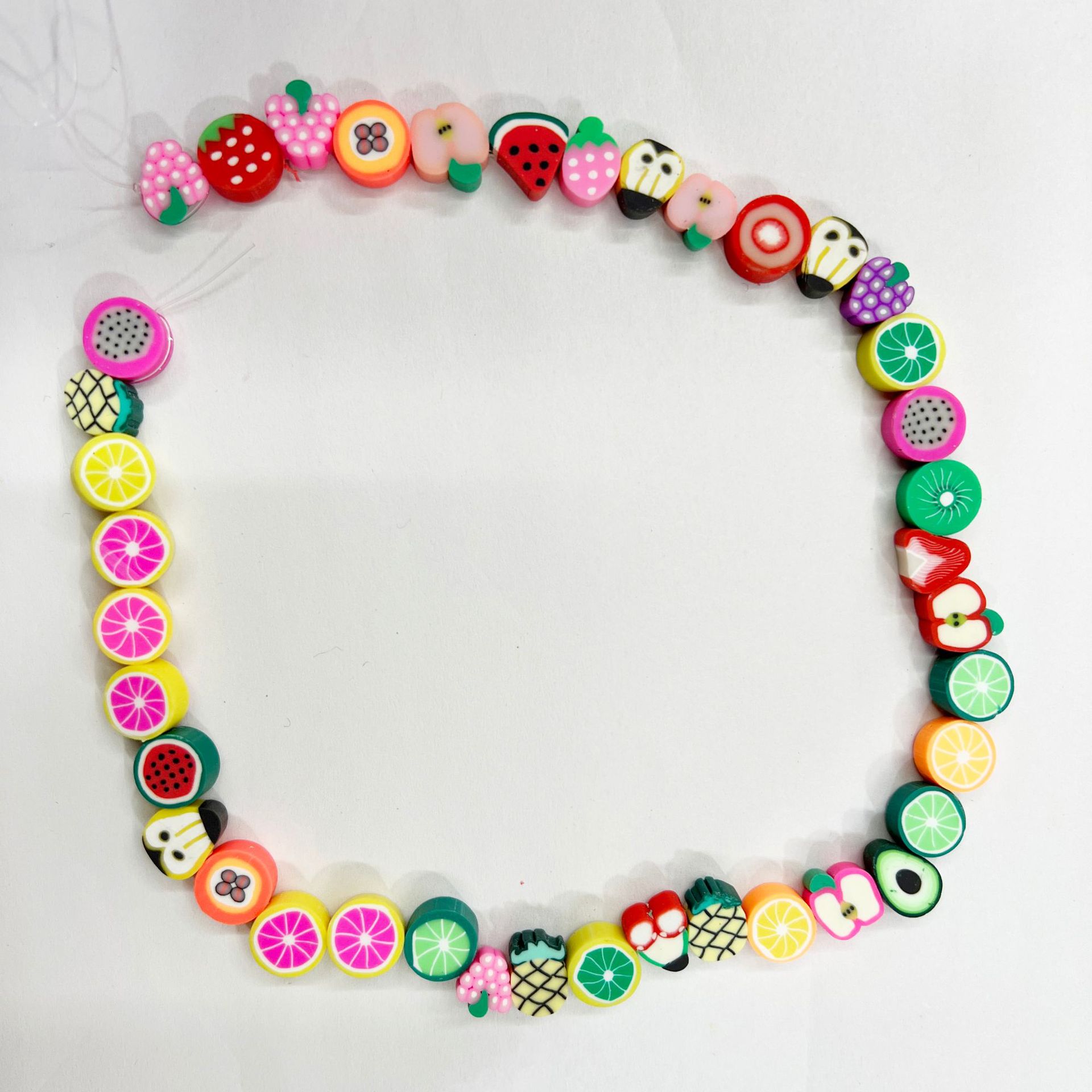 Amazon Diy Ornament Bracelet Necklace Soft Pottery Beads Children Cartoon Graphic Color Soft Pottery Wholesale