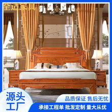厂家直供批发新中式1.8米双人储物床卧室酒店1.5米单人床批发