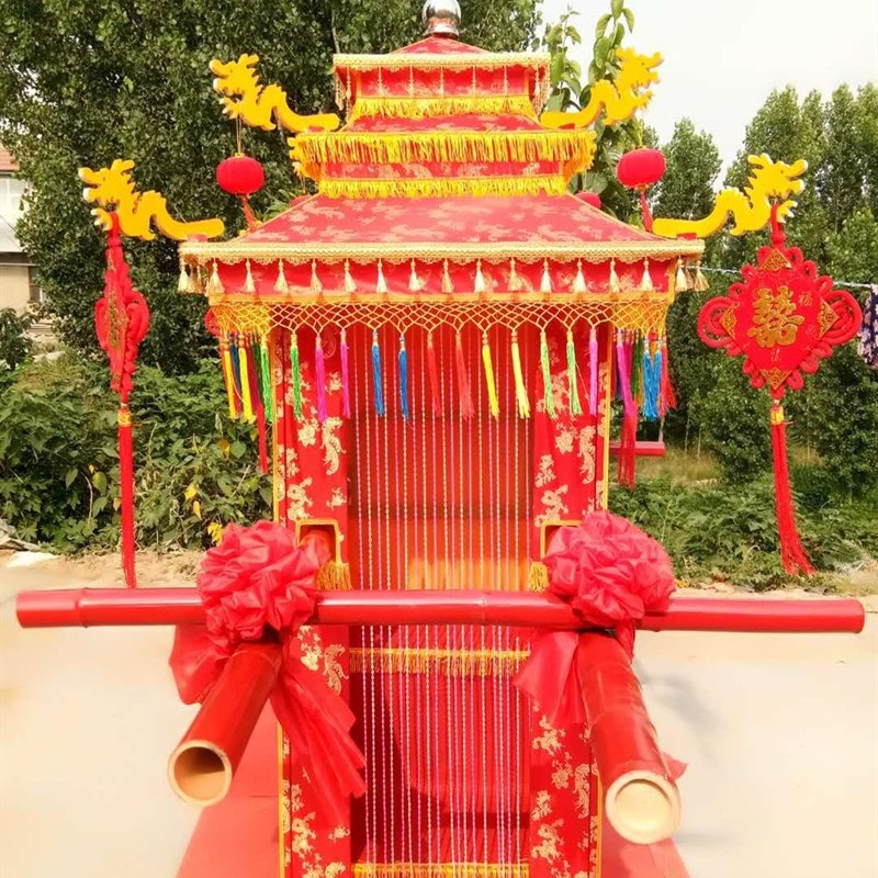 花轿婚庆轿子大花轿 中式 结婚八抬大轿结婚轿子新娘轿子婚庆道具