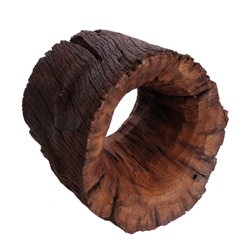 紫柚木沉木树桩躲避洞 乌龟晒台鱼虾躲避屋 鱼缸造景装饰摆件沉木