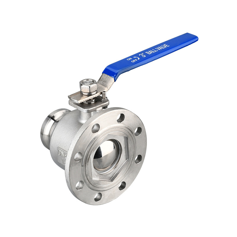 304一体式阳端放料球阀不锈钢法兰球阀dn80dn100金源厂家供应