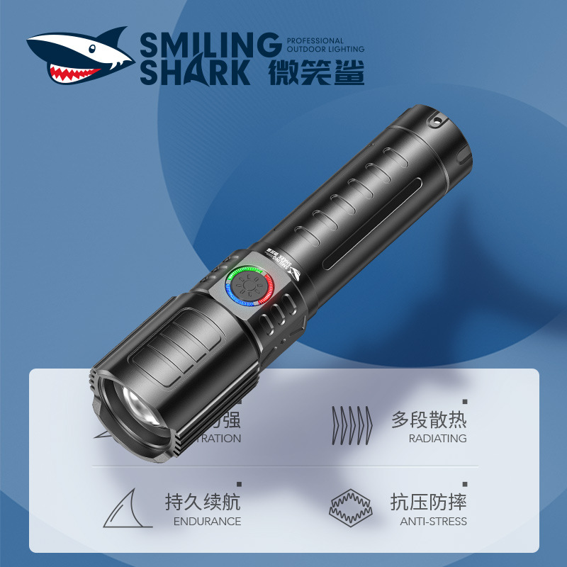 强光手电筒可充电户外超亮激光远射小型便携耐用登山变焦聚光远射