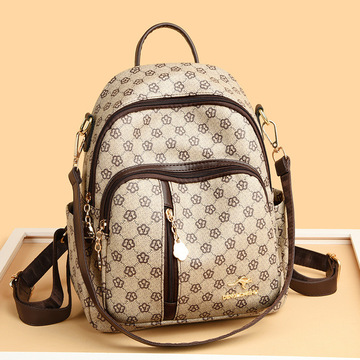 跨境新款韩版2024女双肩包休闲时尚防盗旅行大容量多功能女士背包