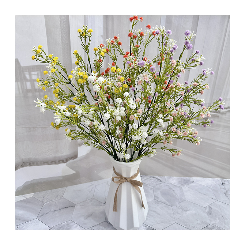 New Long 75-Head Soft Rubber Starry Artificial Flower Home Decoration Photography Props Desktop Fake Flower Wholesale