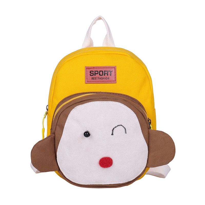 New Super Popular Children's Baby Canvas Backpack Korean Fashion Kindergarten Boys and Girls Backpack Cute Schoolbag Fashion