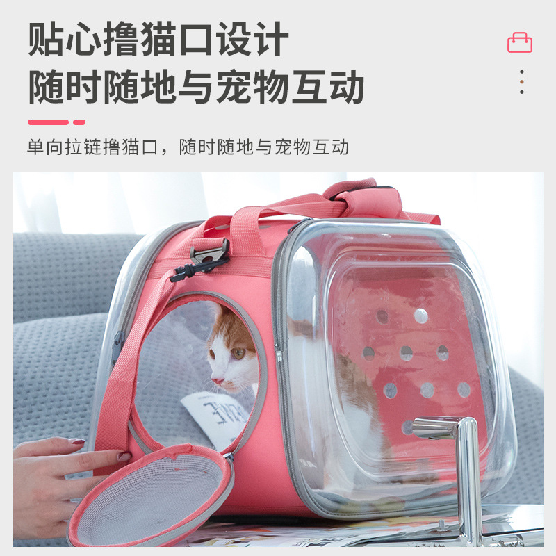 Pet Transparent Bag New Portable Space Capsule Breathable Cat Bag Shoulder Dogs and Cats Bag for Pets