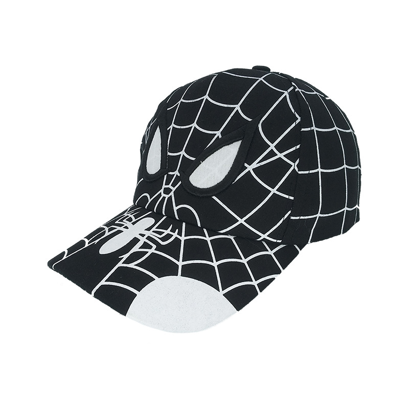 Summer New Children's Sun Hat Baseball Cap Spider-Man Breathable Mesh Fitted Cap Supply Hat