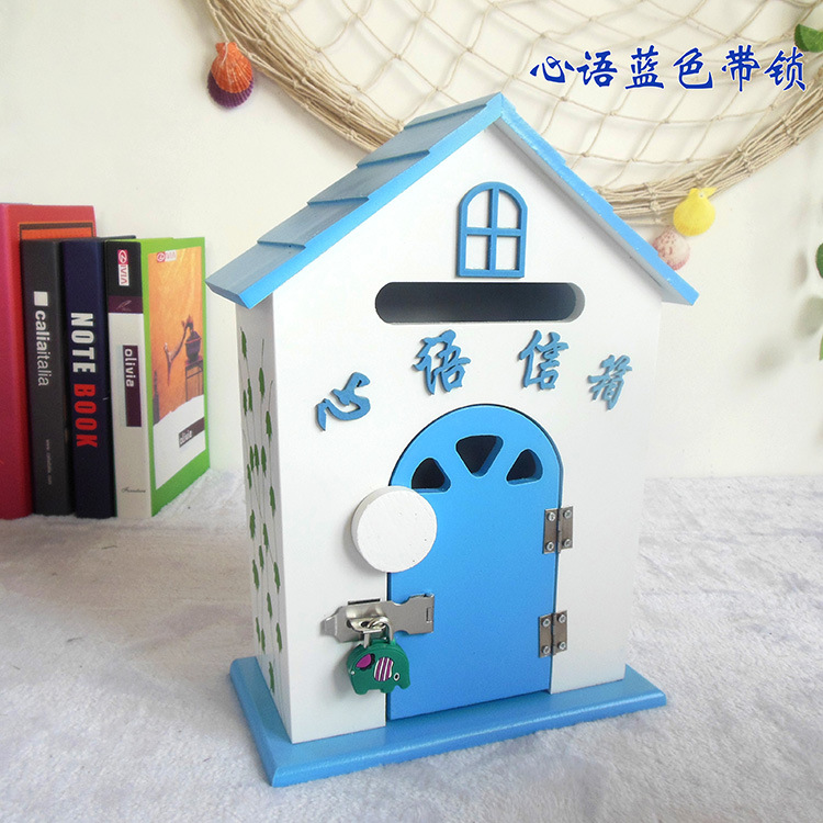 田园风格幼儿园心语信箱家居摆件意见箱摄影道具可爱小木屋装饰批