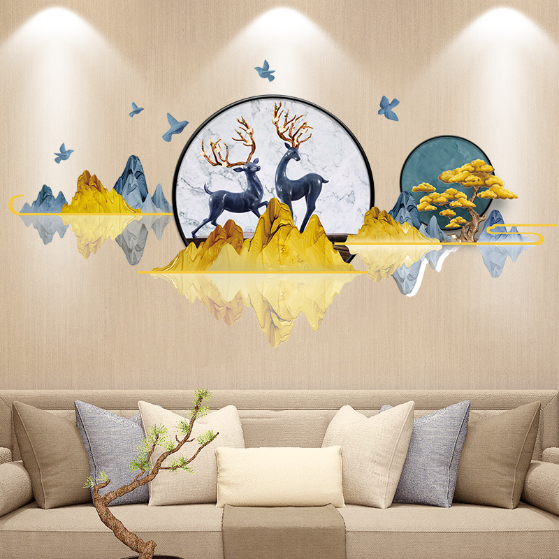 客厅墙上装饰画墙面贴纸电视背景墙贴画墙壁纸自粘3d立体遮丑补洞