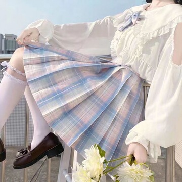 jk制服套装夏季日系校园风演出服学生校服女百褶裙格裙套装半身裙