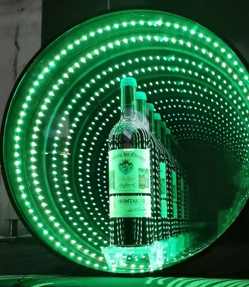 琪艺led深渊镜亚克力霓虹灯半透隧道镜半反深渊胶片千层镜