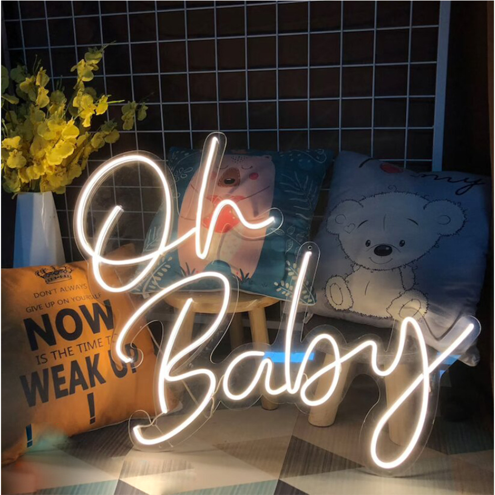 Factory Direct Sales LED Luminous Characters Ohbaby Neon Lights Wedding Birthday Party Decoration LED Lights Custom