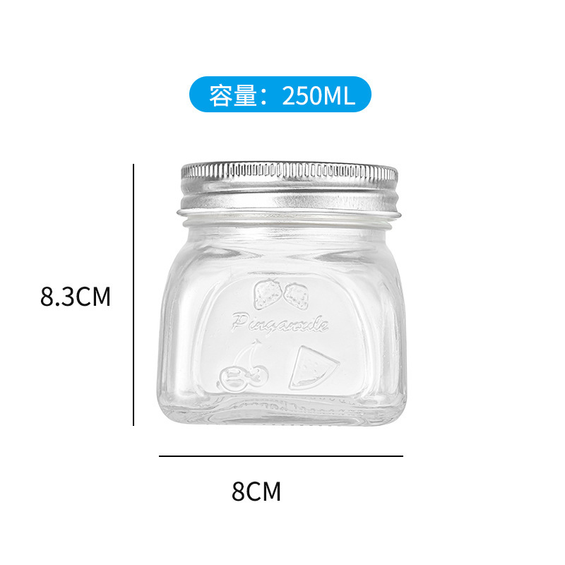 Wholesale Transparent Glass Sealed Can Thick Storage Tank Cans Salad Sauce Bottle Snack Grains Storage Tank