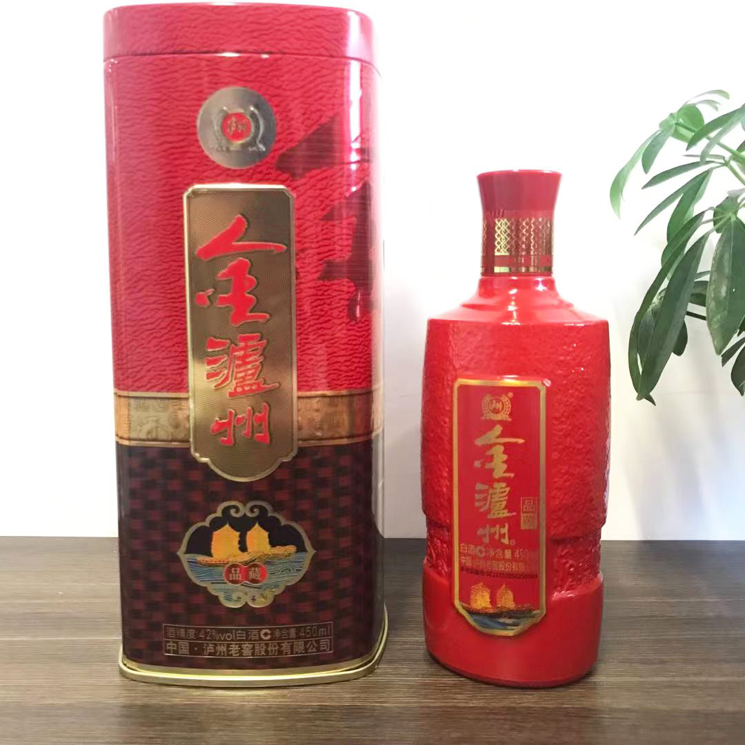婚宴白酒金泸州品藏(铁盒)浓香型42度450ml*6白酒整箱批发