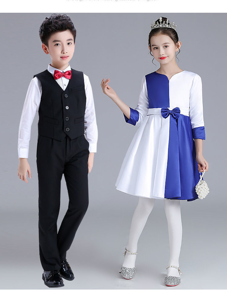 儿童合唱服演出服中小学生大合唱团朗诵表演服装男童女童舞蹈礼服
