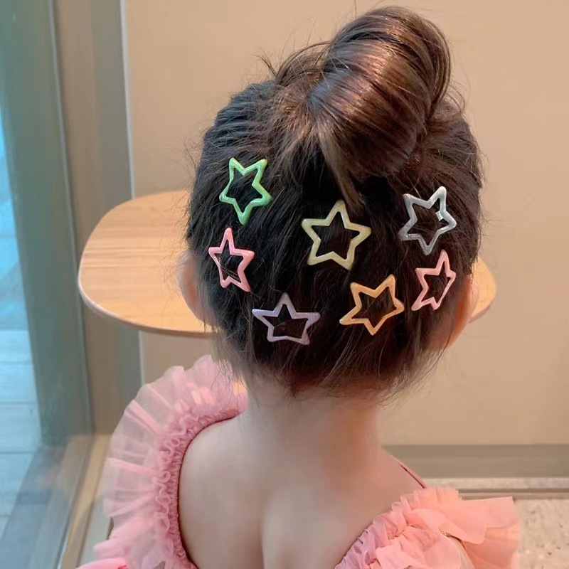 Children's Cute BB Clip Broken Hair Girl Bangs Side Clip Baby Hair Clip Girl Headdress Five-Pointed Star