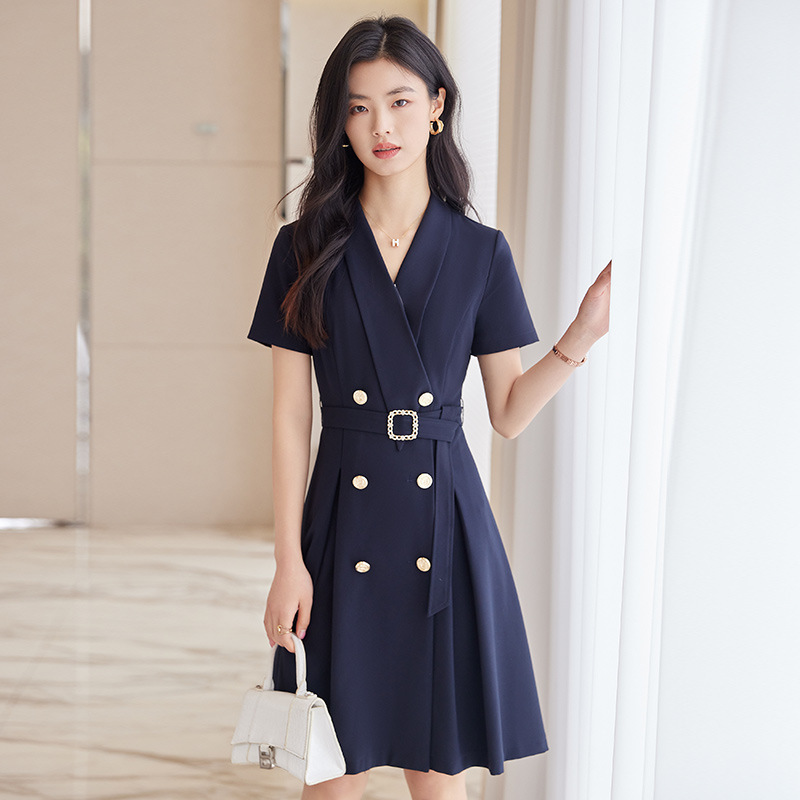 西装连衣裙女2023新款夏季高级感小个子正式场合面试职业高端裙子