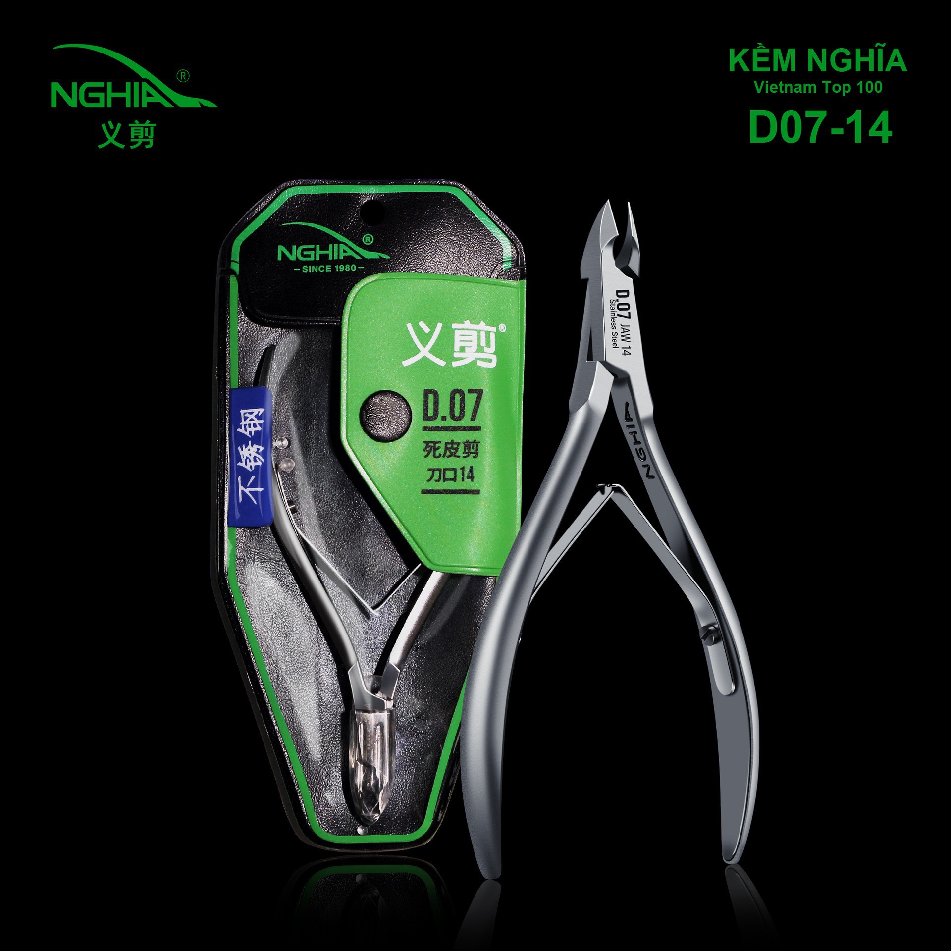 Nail Beauty Products Cuticle Nipper Sharp and Durable Vietnam Stainless Steel Cuticle Nipper NGHIA D501 D03 D07