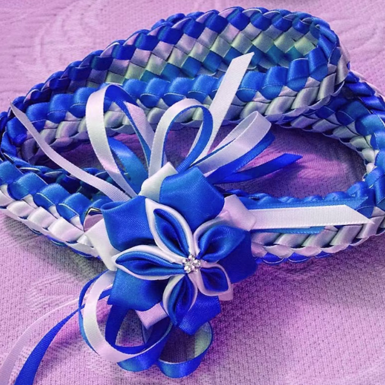 批发亚马逊荣誉绳手工丝带编织毕业花环项链多色缎带绶带毕业带