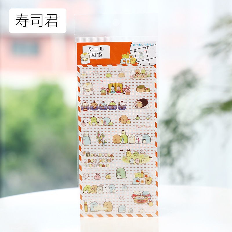 Japanese Corner Creature Journal Stickers Ins Style Cute Cartoon Phone Case Sticker Decoration Hand Ledger Sticker Wholesale