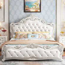 美式轻奢公主双人床主卧现代简约欧式床1.8米/1.5米床新房租房床