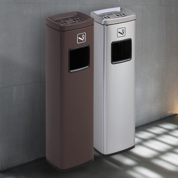 酒店垃圾桶大堂立式商用不锈钢电梯口走廊过道吸烟灭烟柱带烟灰缸