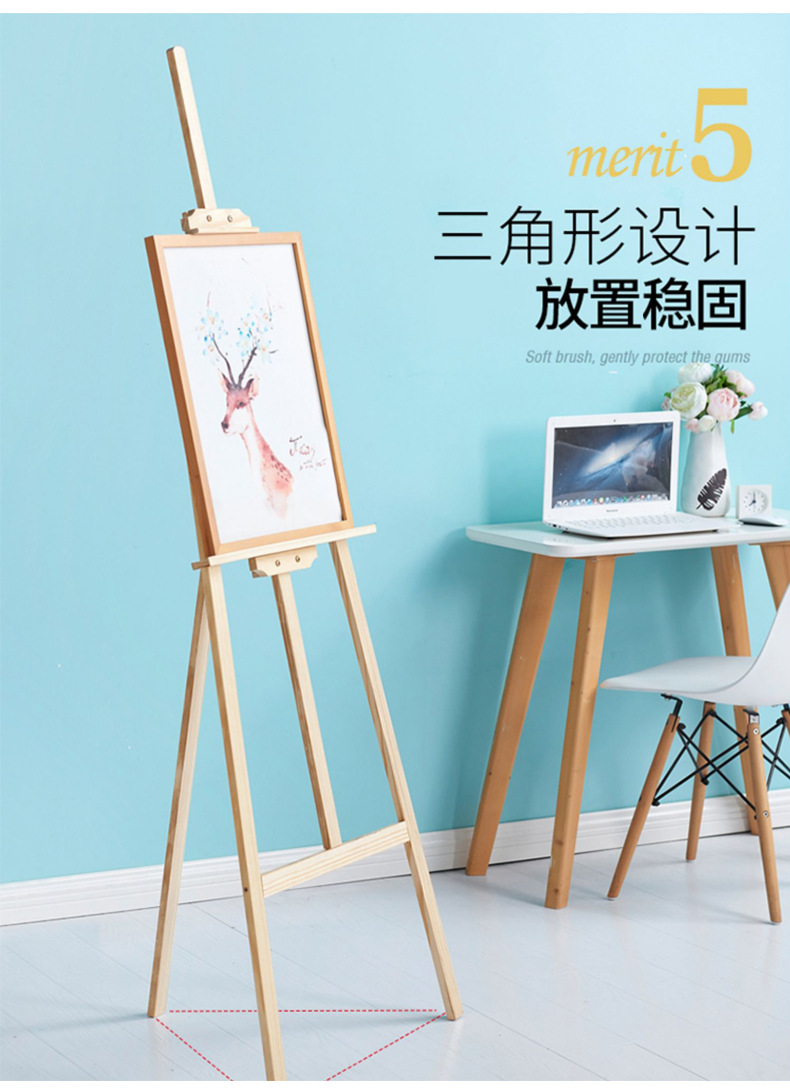 照片展架kt板展架立式家用落地式结婚庆挂画架x展架视力训练生日