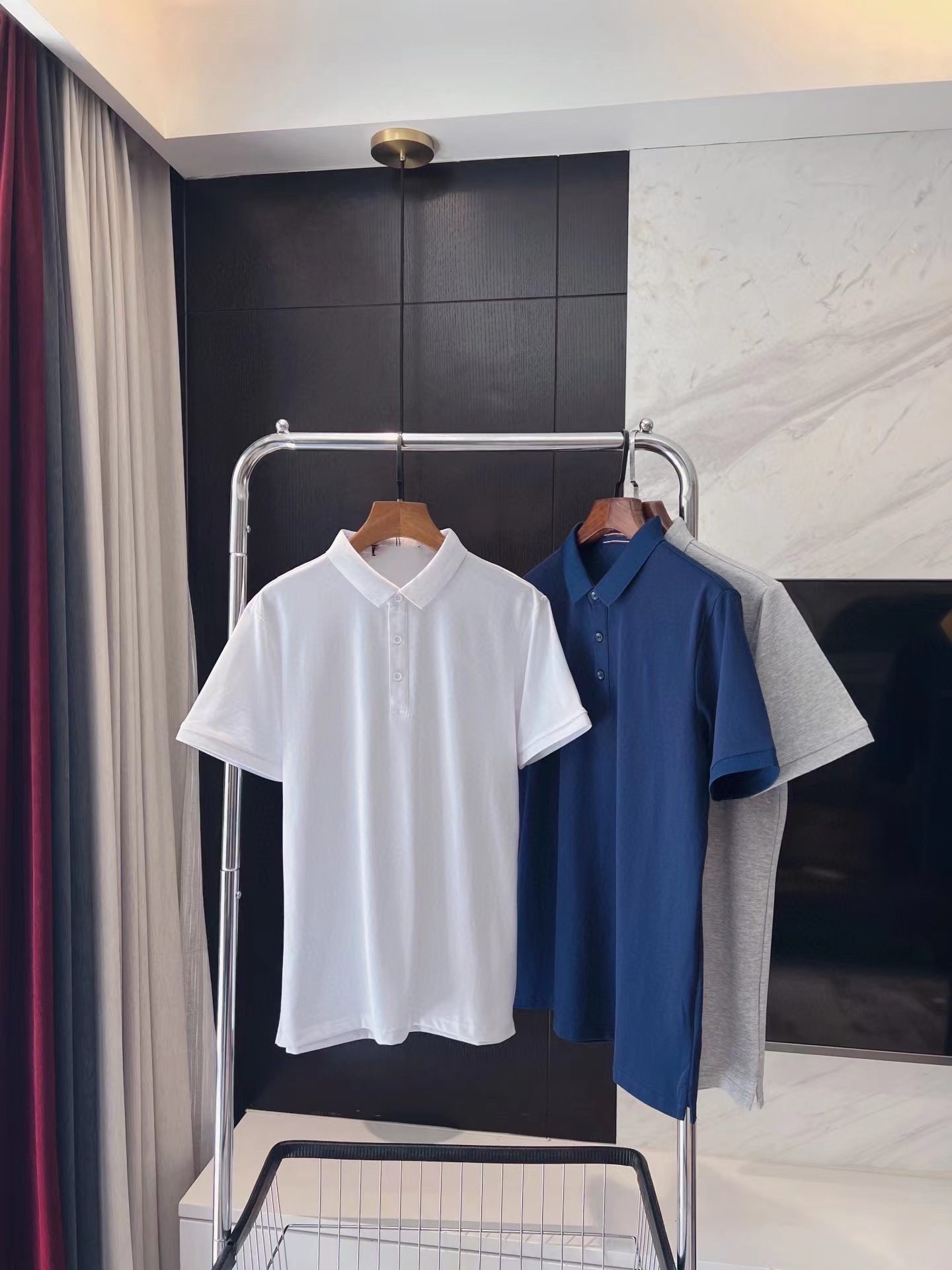 22夏季新款t家男士经典小标商务休闲舒适短袖polo衫328119