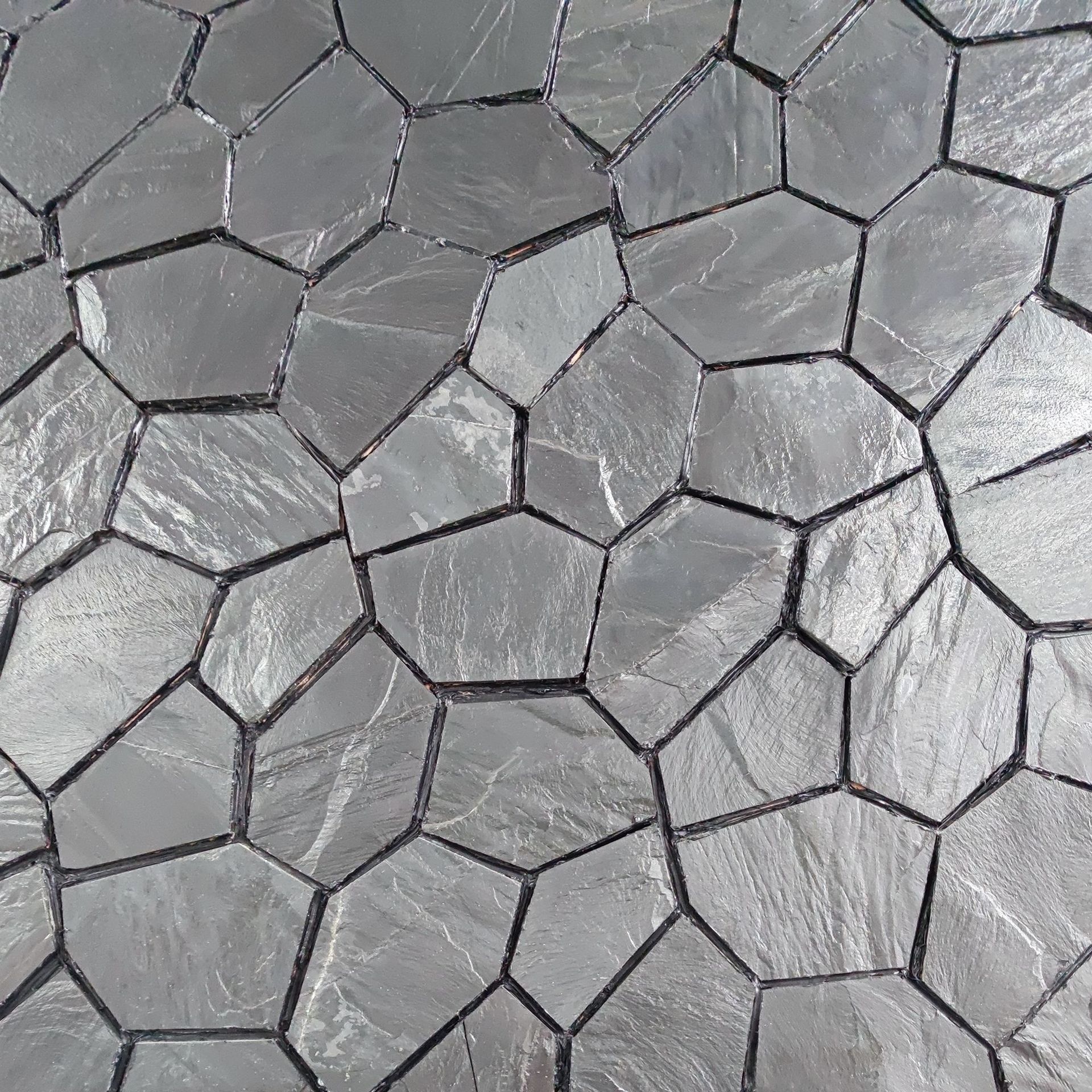 龟裂纹锈板马赛克 花园不规格铺路石 庭院冰裂纹碎拼青石板文化石