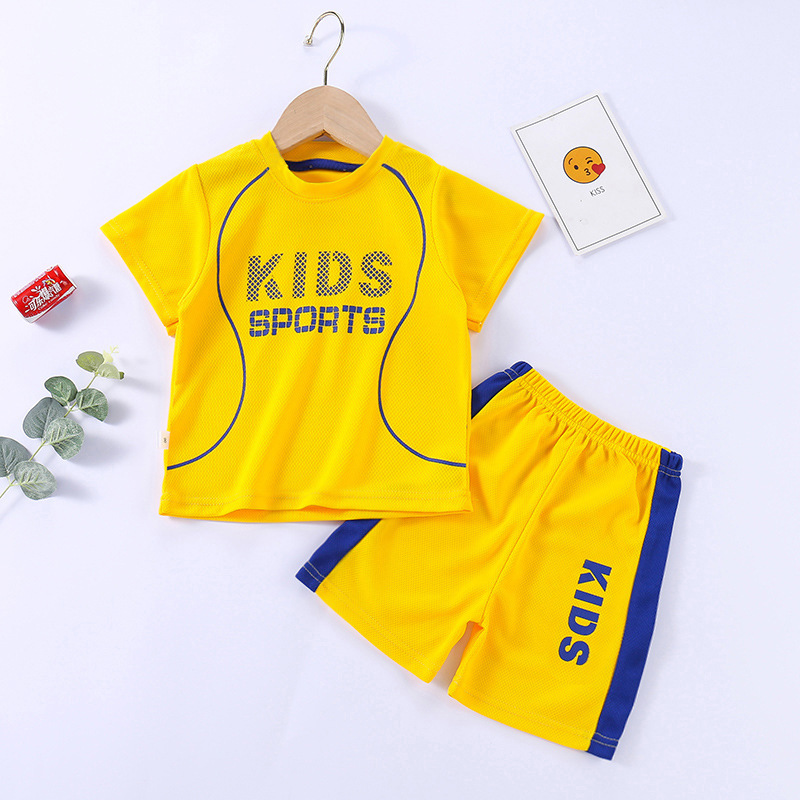 Children's Short-Sleeved Uniform Suit Boys' Sportswear Girls' Quick-Drying Breathable Shorts Children Teens Babies Children's Clothing Wholesale