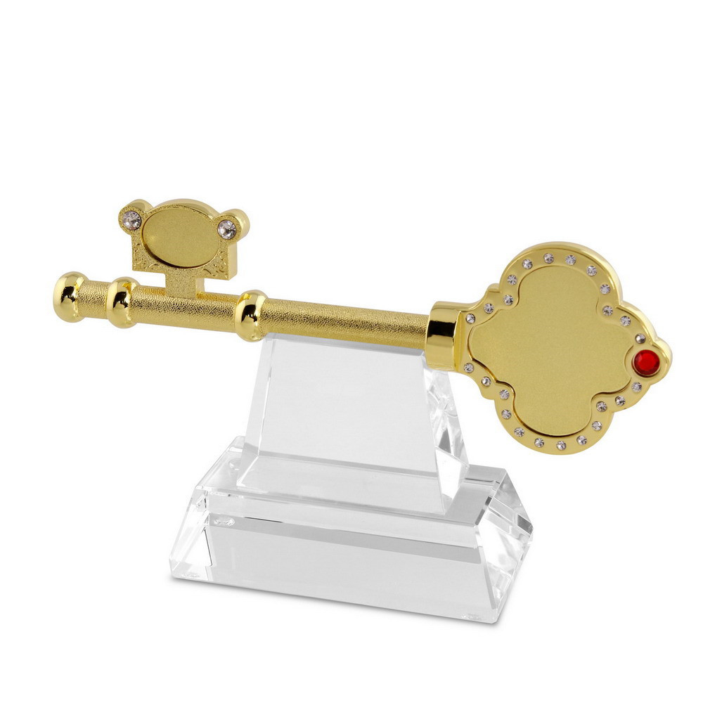 金属金钥匙水晶奖杯钟表饰品公司周年庆典商务礼品年会奖设计生产