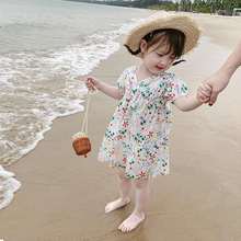 夏季女童裙子薄款儿童棉布连衣裙2024新款洋气中小童韩版碎花裙子