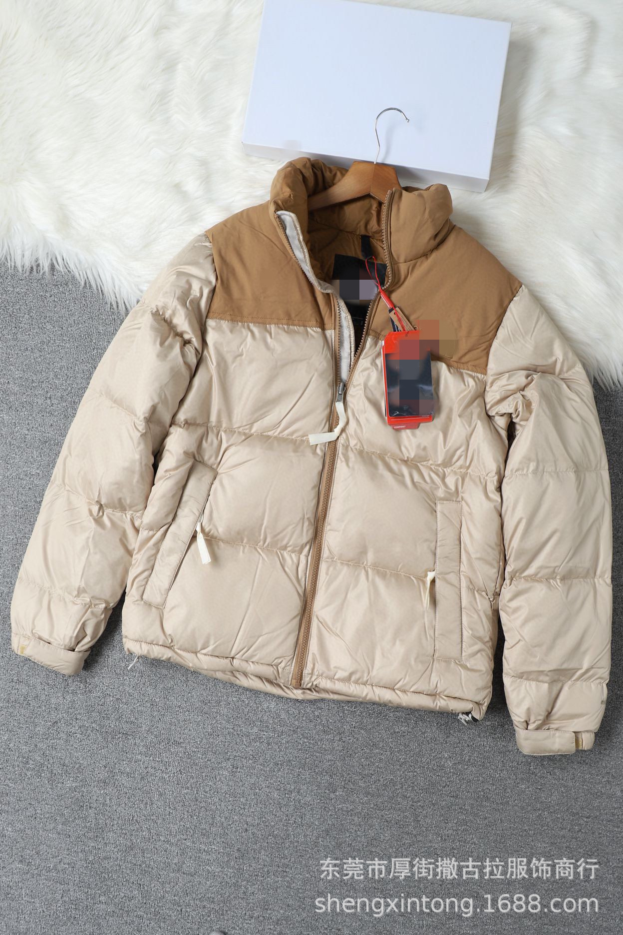 秋冬女士短款防风刺绣羽绒服连帽外套韩版长袖修身女大牌外贸原单