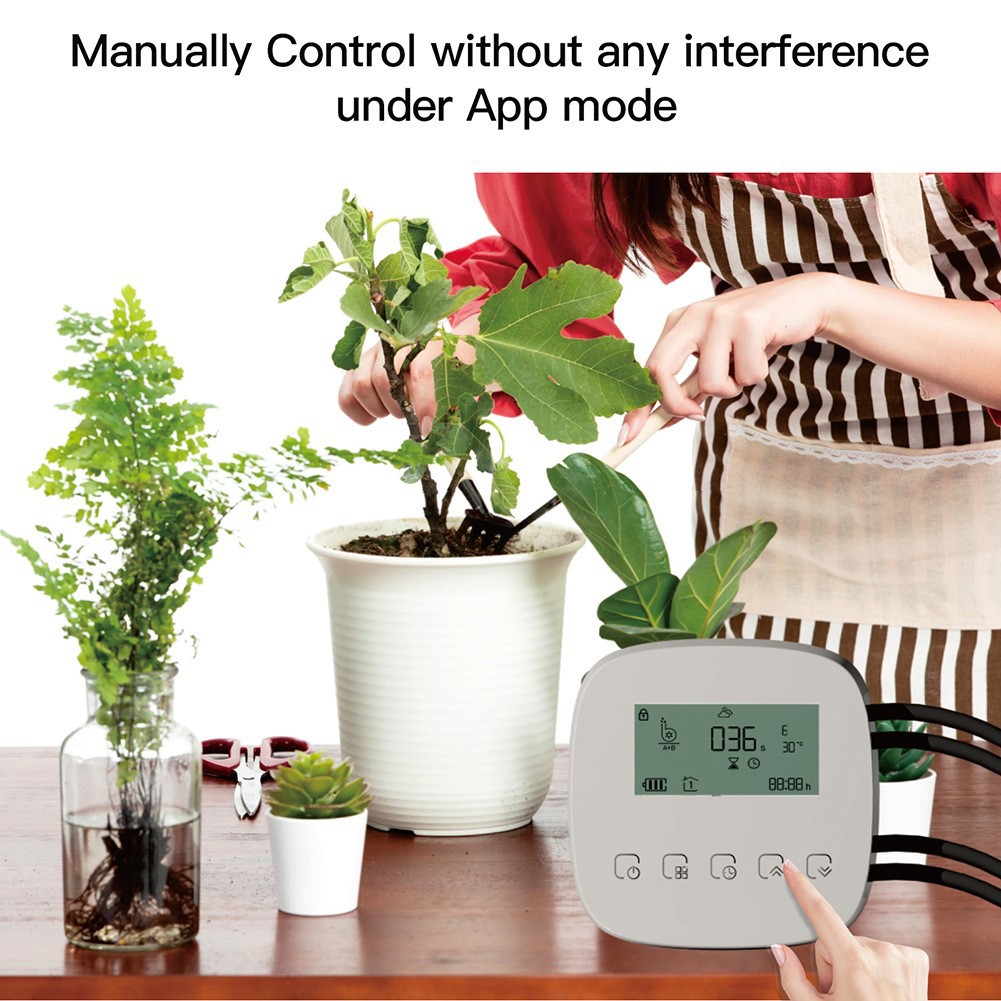 WiFi Graffiti Smart Home Sprinkler Timer Charging App Automatic Micro Drip Irrigation System Double Pump Irrigation Switch