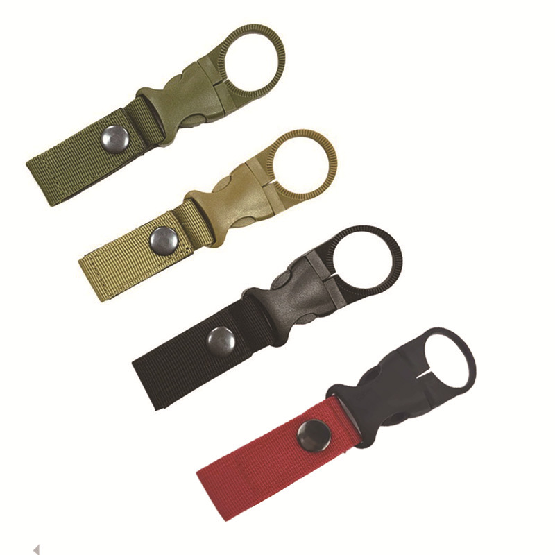 Outdoor Tactics Nylon Beverage Bottle Ribbon Hanging Multifunctional Climbing Button Carabiner Portable Water Bottle Hanging Buckle Mineral Water Clipped Button