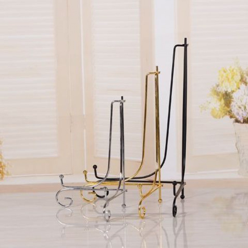 圆盘支架铁艺座盘看盘挂盘架磁盘子钟表工艺品奖牌展示底座托架热