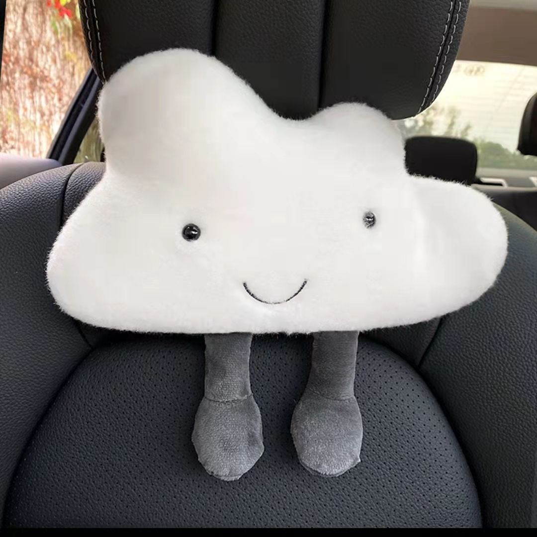 Automotive Waist Cushion Neck Pillow Cartoon Cloud Back Cushion Car Seat Shoulder Shield Waist Pillow Four Seasons Car Supplies Headrest